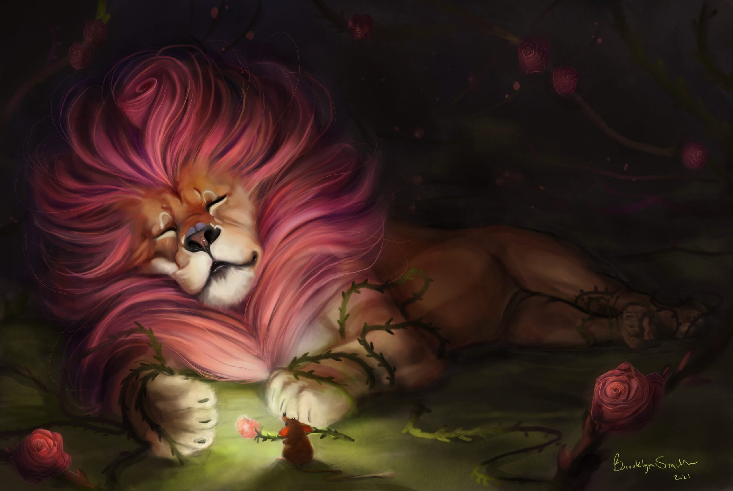 Rose lion